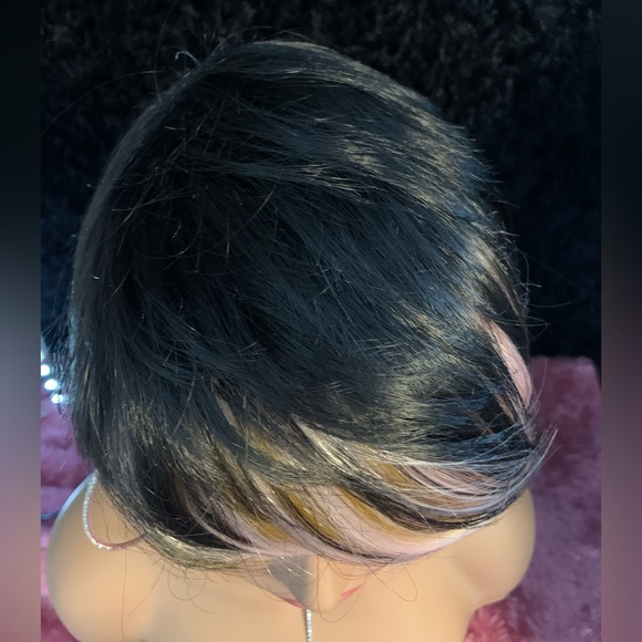 Fun & Classic Short Multi Color Synthetic Wig for Everyday Wear or Events - Picture 2 of 6